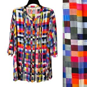 Sahara London Clothing PIXELATED MULTI SQUARE SHIRT